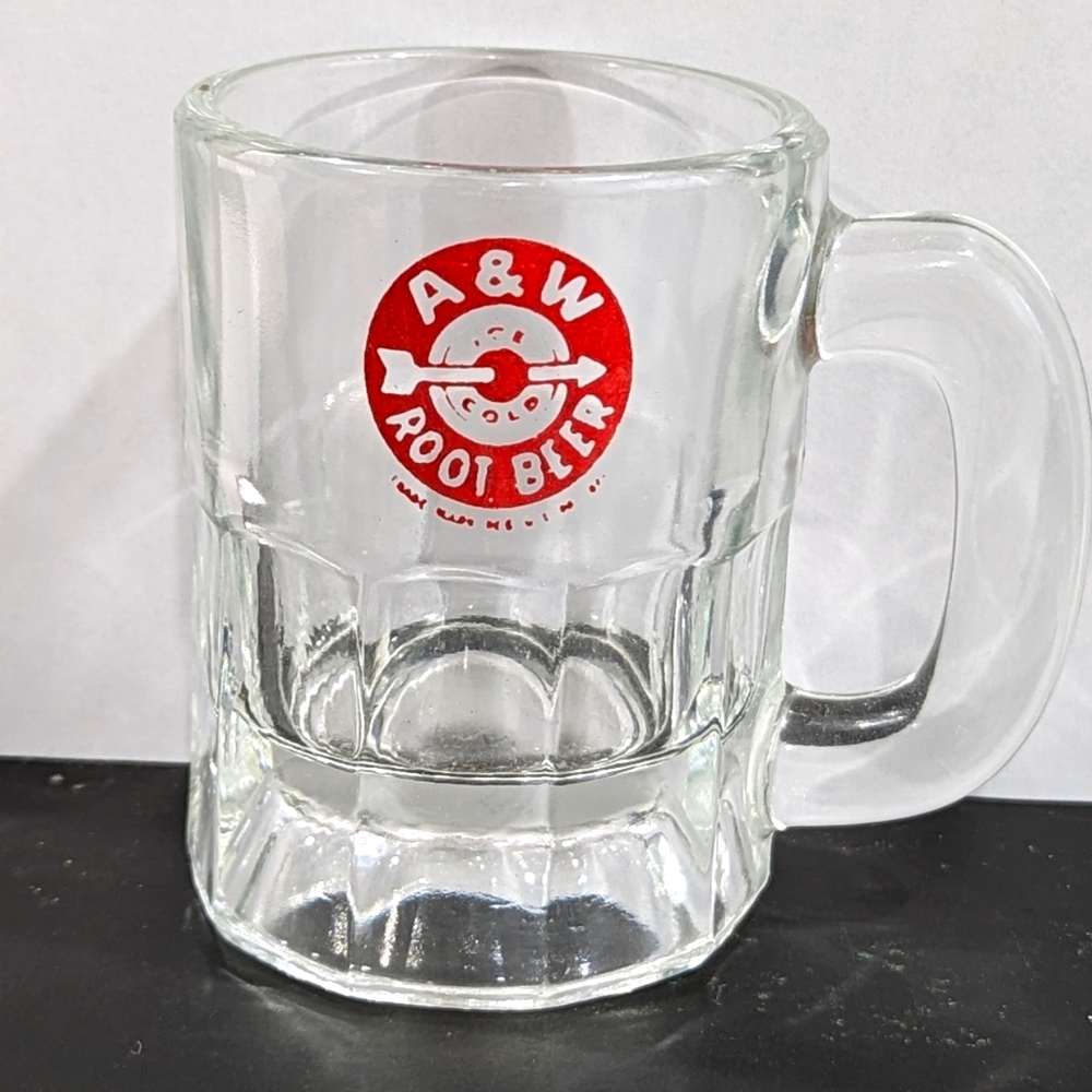 Vintage A&W Root Beer Mini Mug Red Logo "Ice Cold"